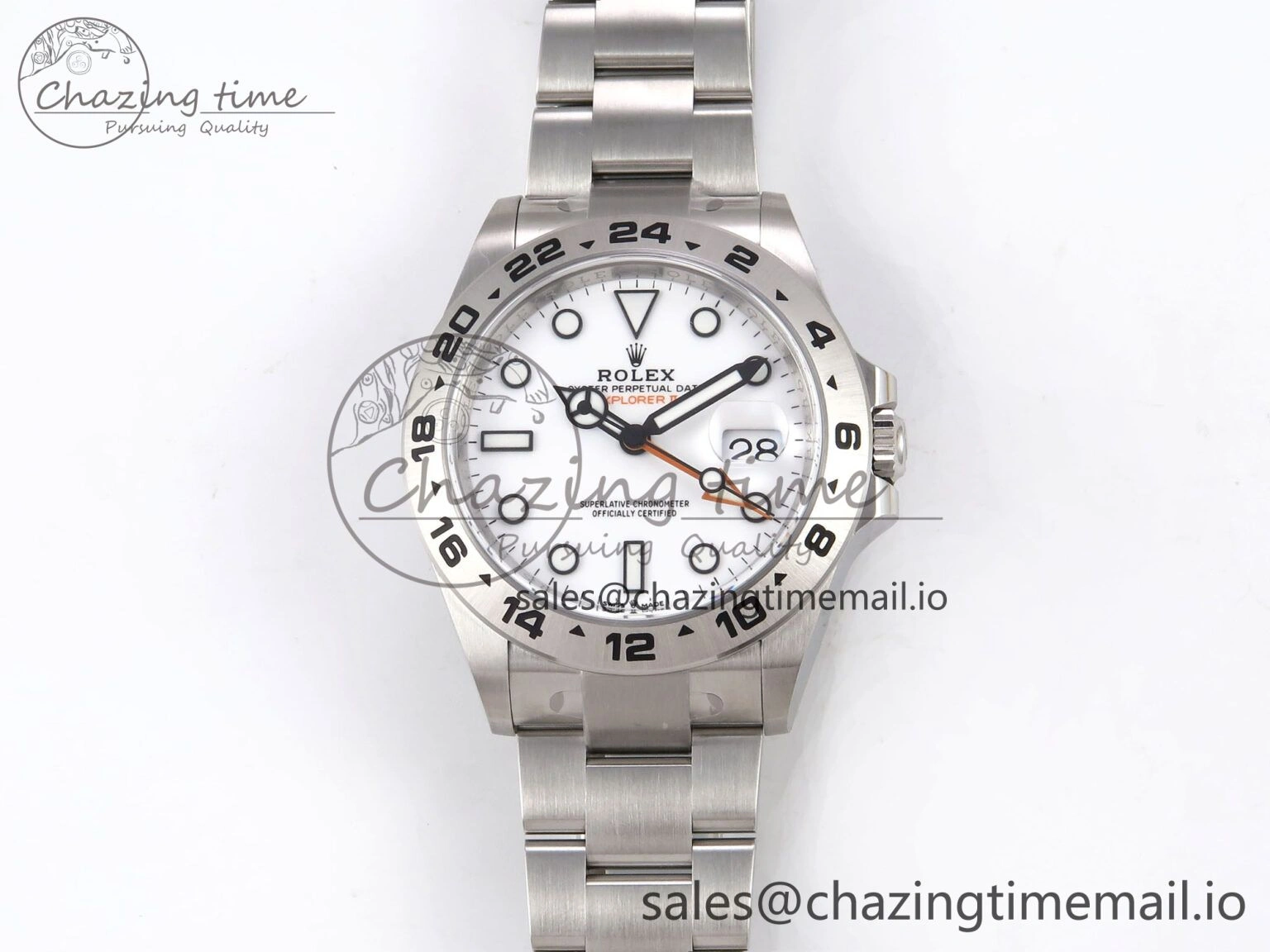 Explorer II 42mm 226570 904L SS Clean 1:1 Best Edition White Dial on Bracelet DD3285 CHS UrbanStyle 1092