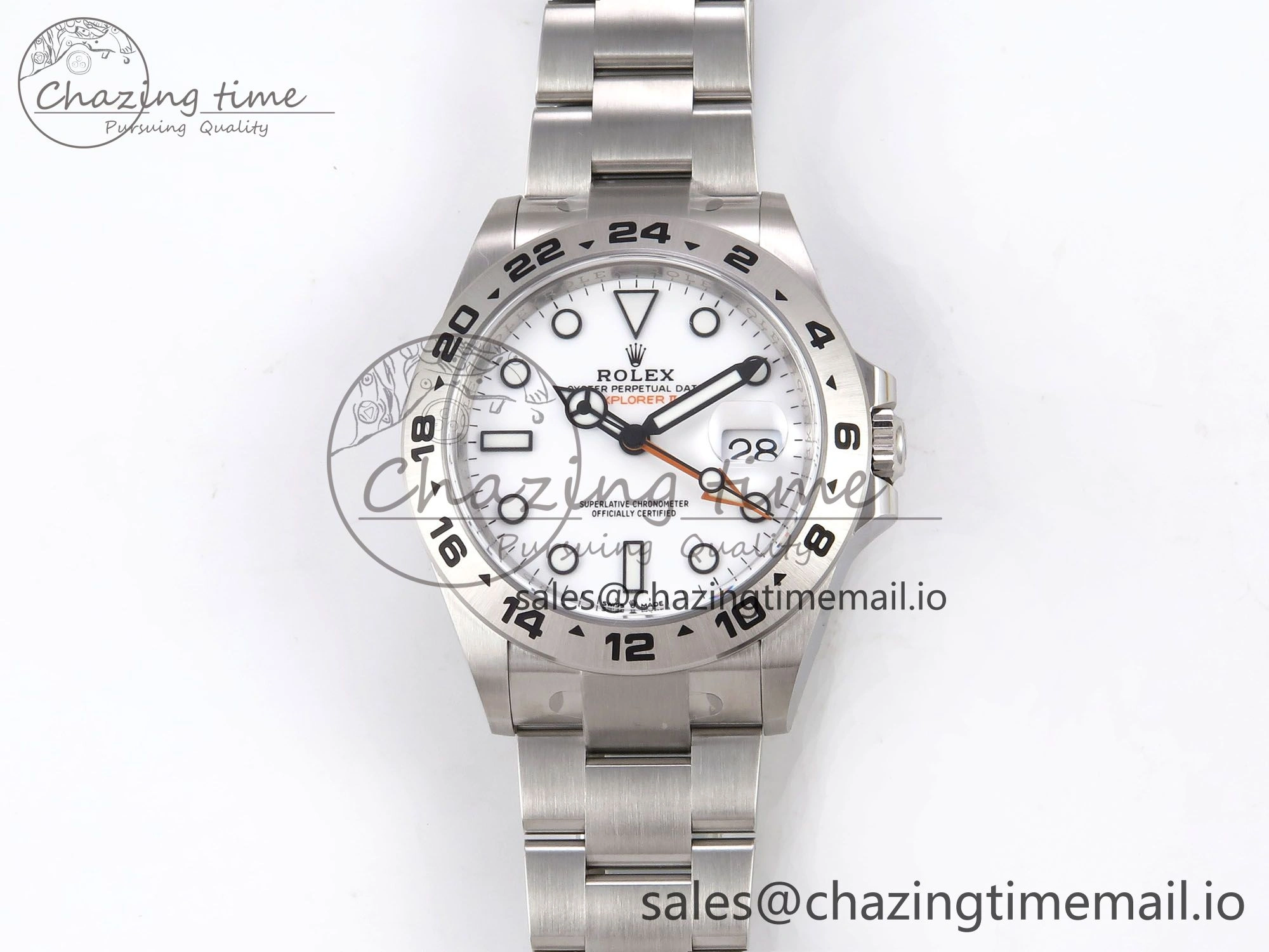 Explorer II 42mm 226570 904L SS Clean 1:1 Best Edition White Dial on Bracelet DD3285 CHS UrbanStyle 1092
