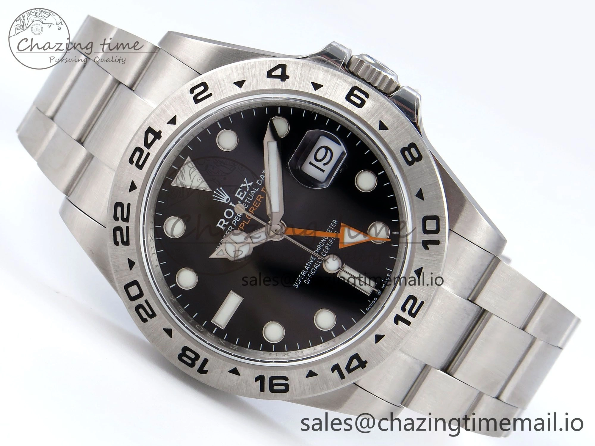 WrinkleFree Explorer II 42mm 226570 904L SS QF 1:1 Best Edition Black Dial on Bracelet SH3285-2 CHS 906