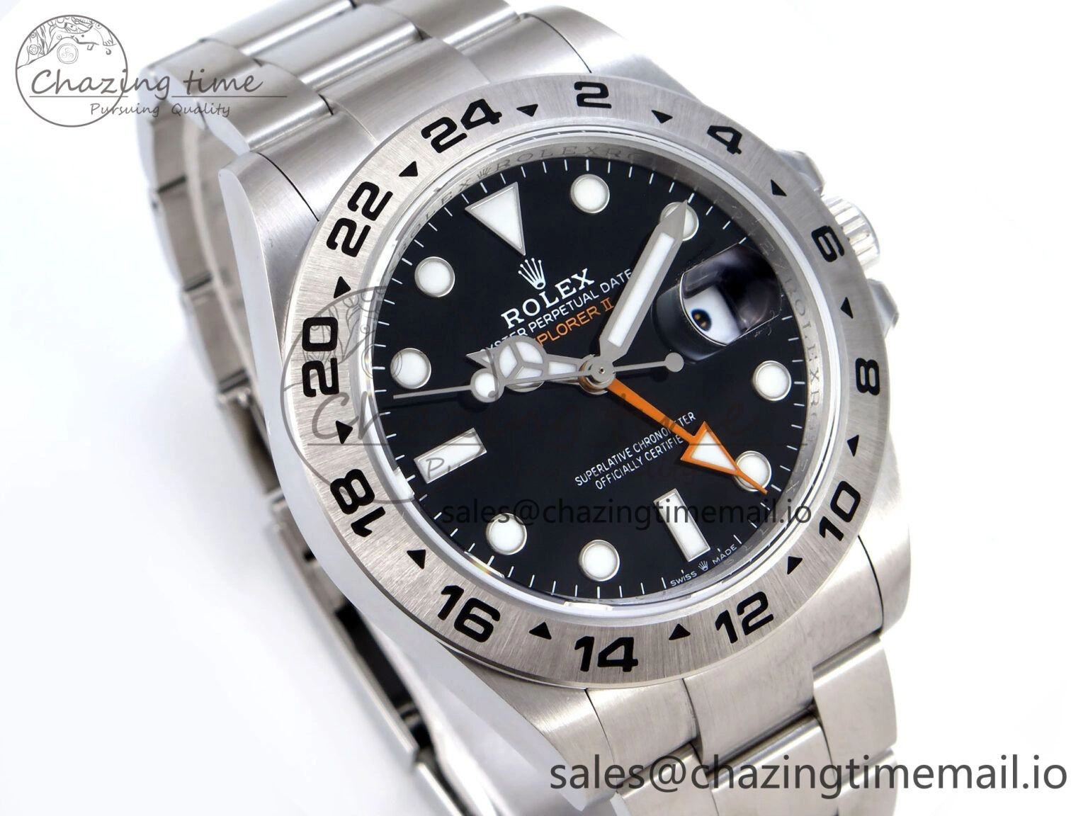 WrinkleFree Explorer II 42mm 226570 904L SS QF 1:1 Best Edition Black Dial on Bracelet SH3285-2 CHS 906