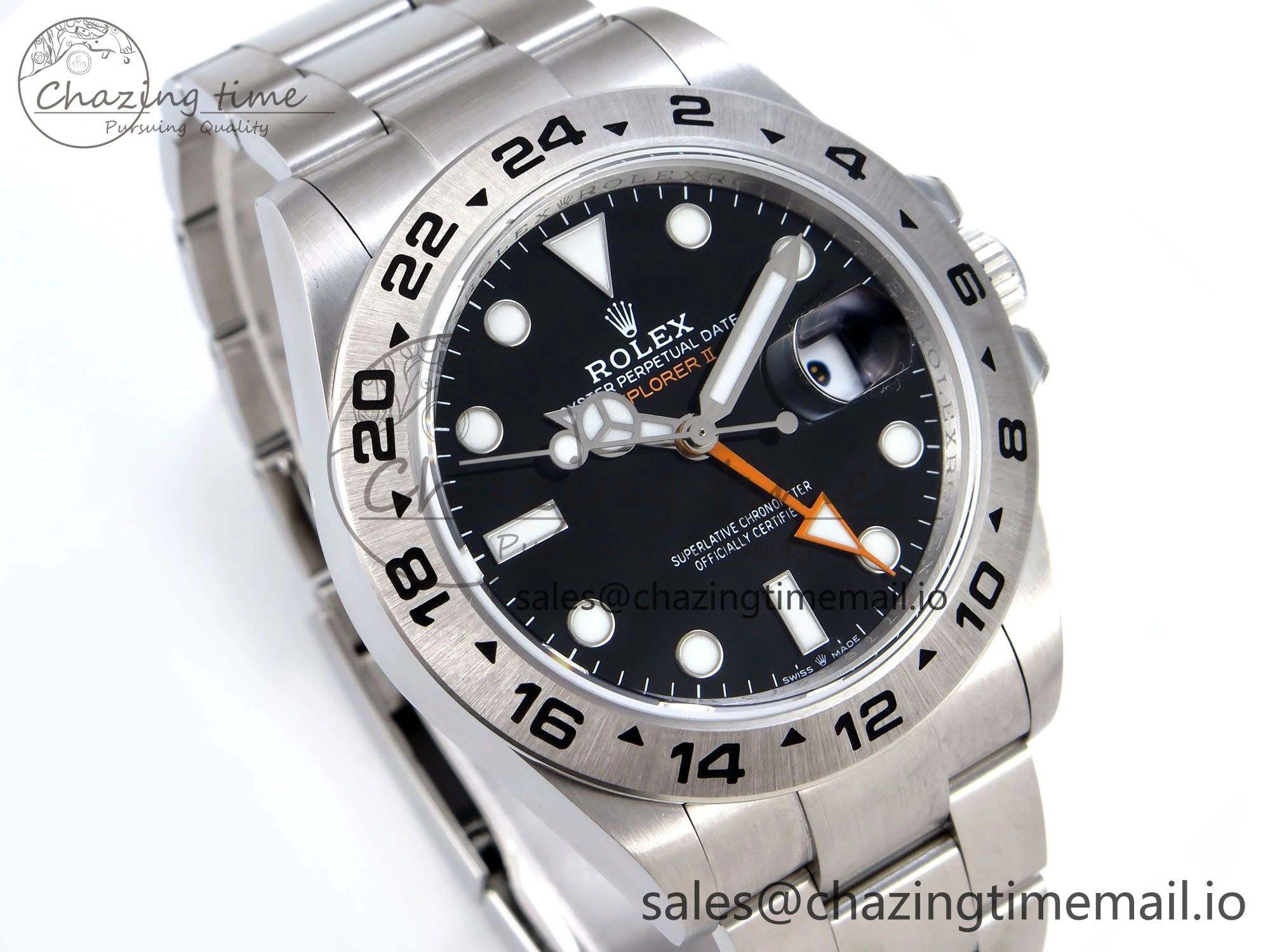 WrinkleFree Explorer II 42mm 226570 904L SS QF 1:1 Best Edition Black Dial on Bracelet SH3285-2 CHS 906