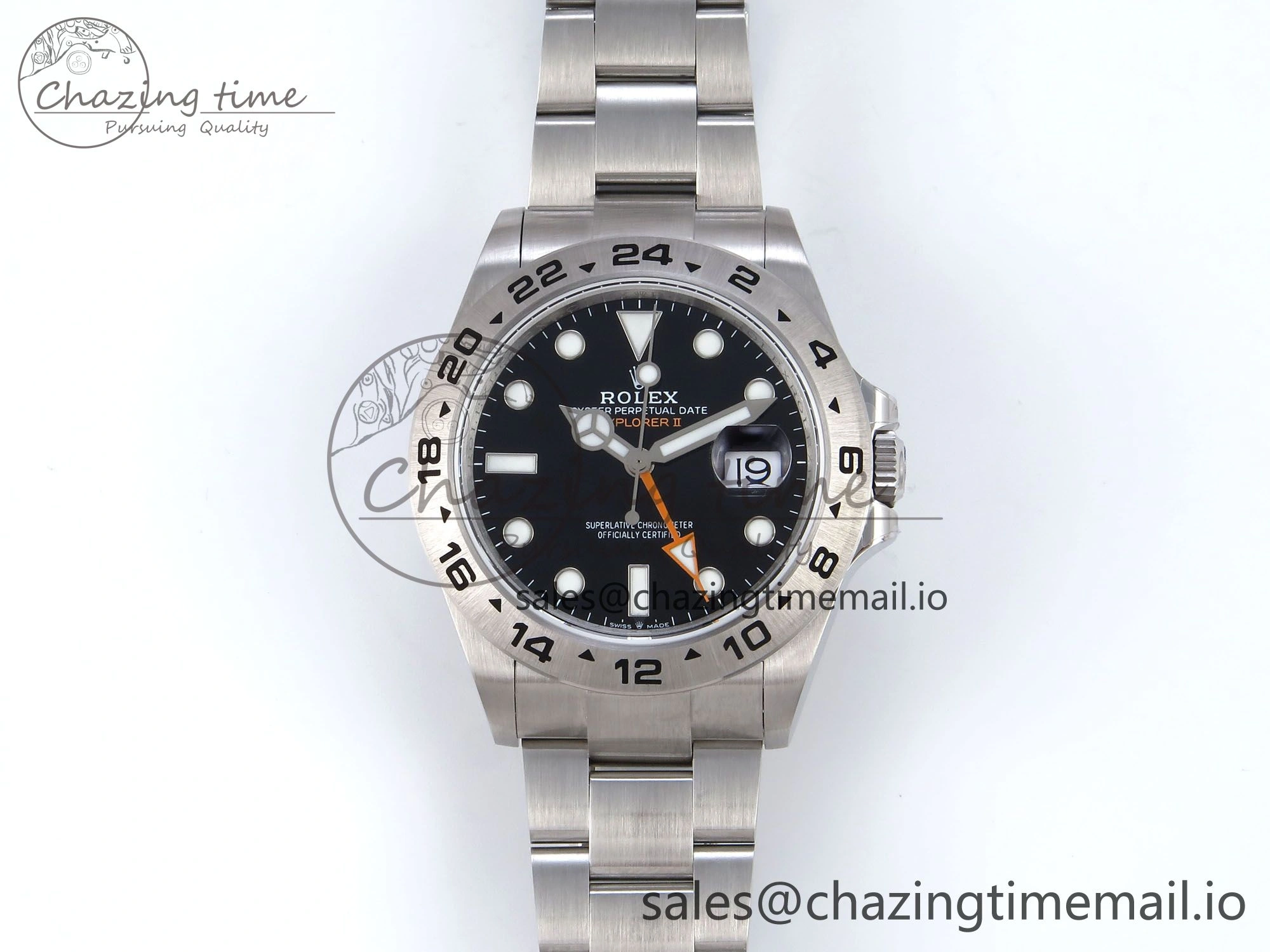 WrinkleFree Explorer II 42mm 226570 904L SS QF 1:1 Best Edition Black Dial on Bracelet SH3285-2 CHS 906