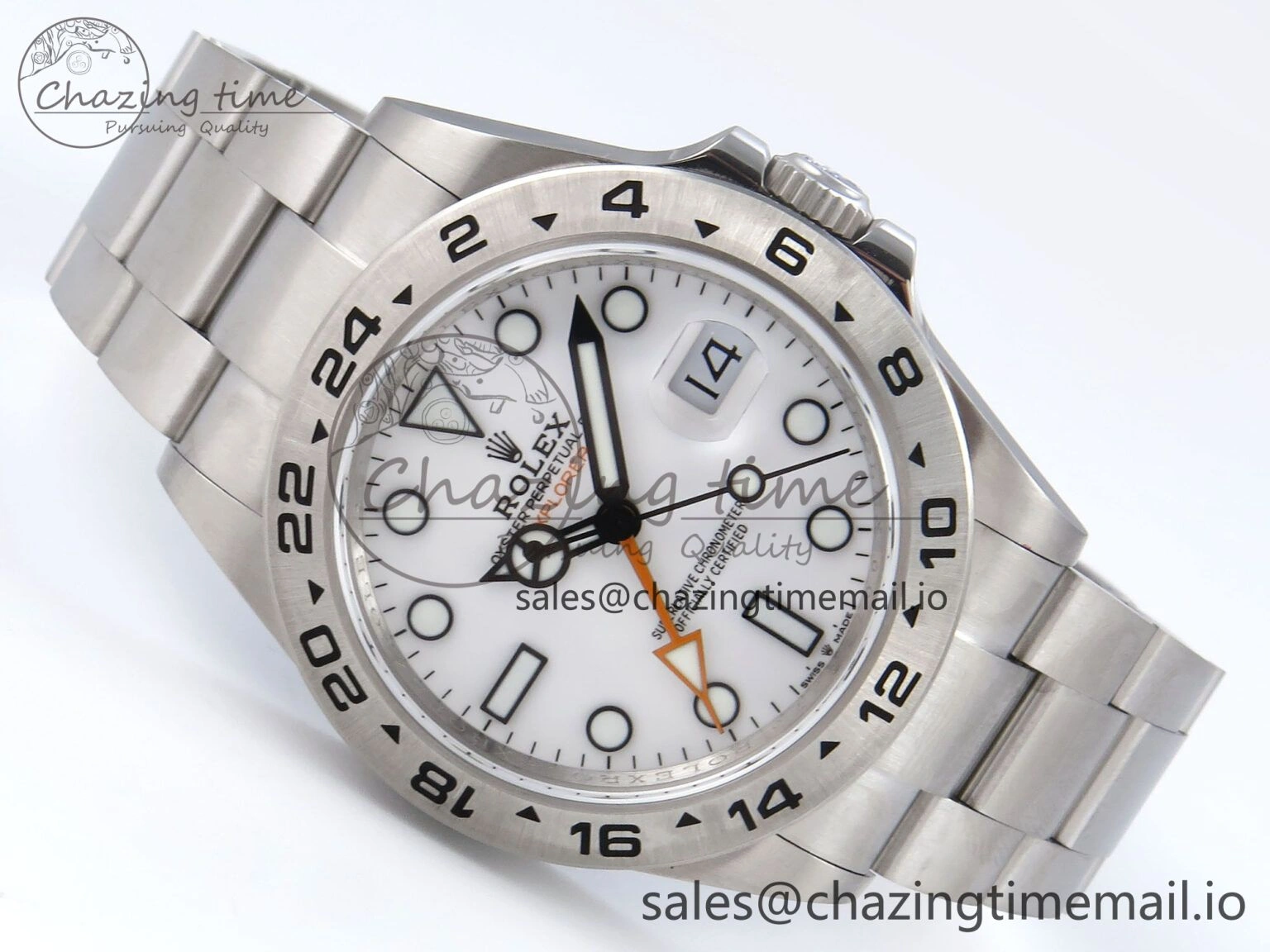 Explorer II 42mm 226570 904L SS QF 1:1 Best Edition White Dial on Bracelet SH3285-2 CHS ZipUp 902