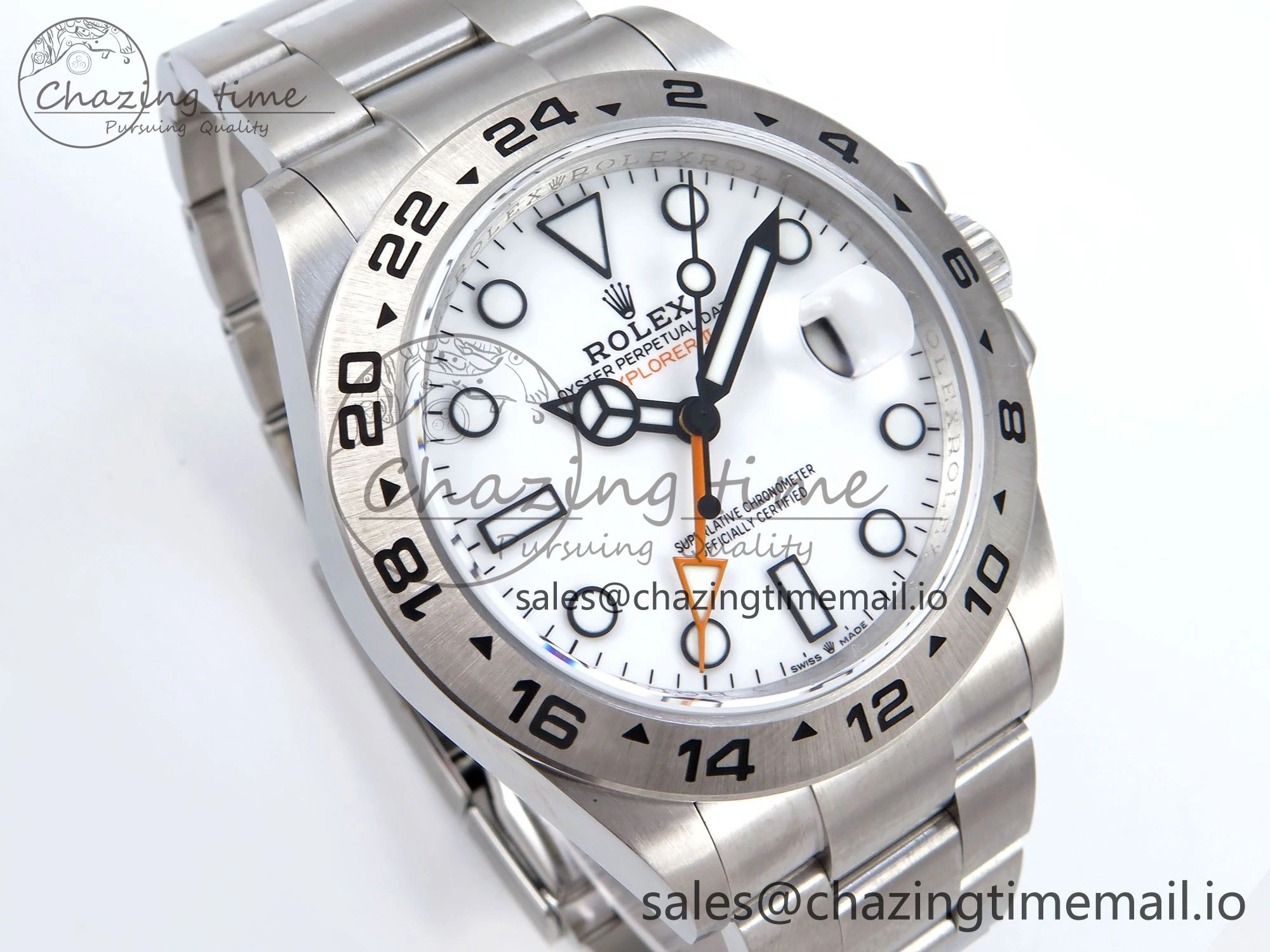 Explorer II 42mm 226570 904L SS QF 1:1 Best Edition White Dial on Bracelet SH3285-2 CHS ZipUp 902