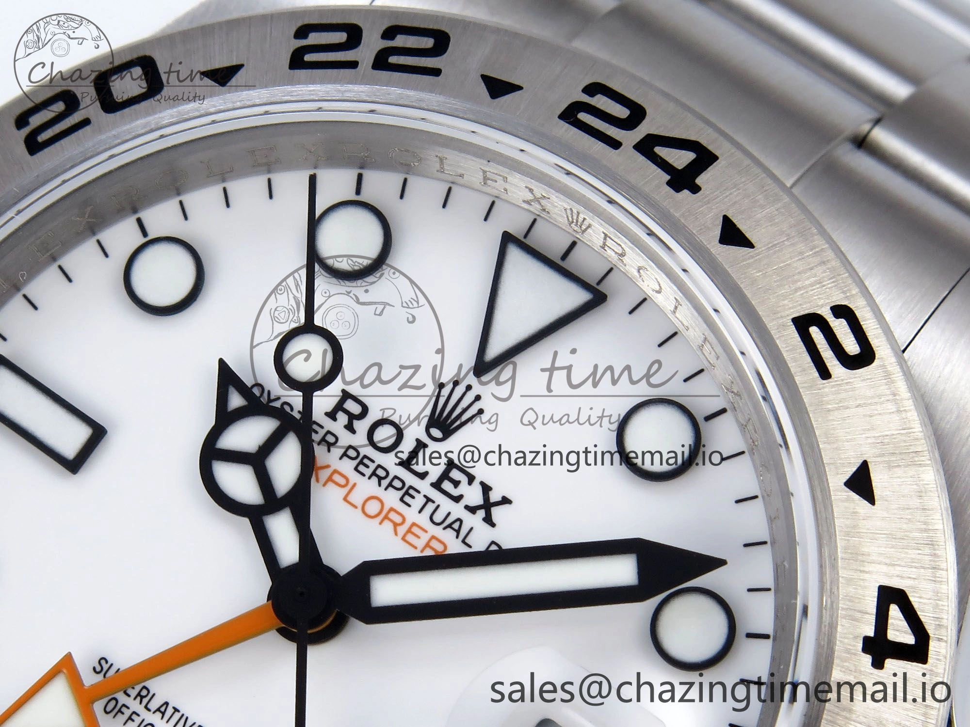 Explorer II 42mm 226570 904L SS QF 1:1 Best Edition White Dial on Bracelet SH3285-2 CHS ZipUp 902