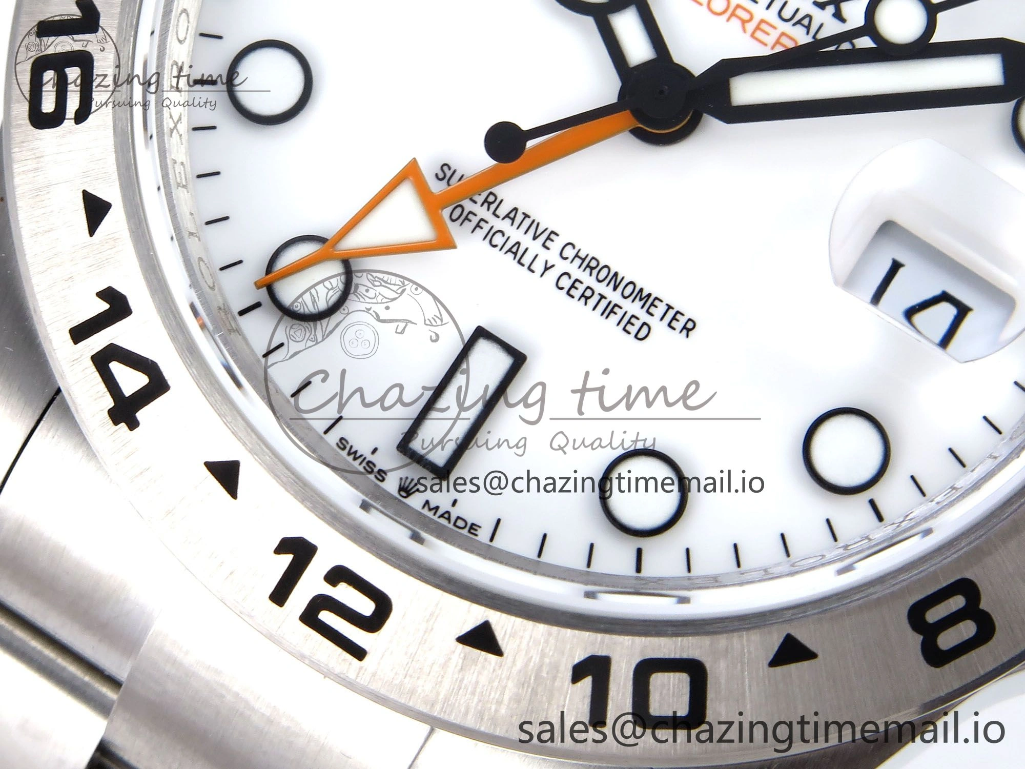 Explorer II 42mm 226570 904L SS QF 1:1 Best Edition White Dial on Bracelet SH3285-2 CHS ZipUp 902