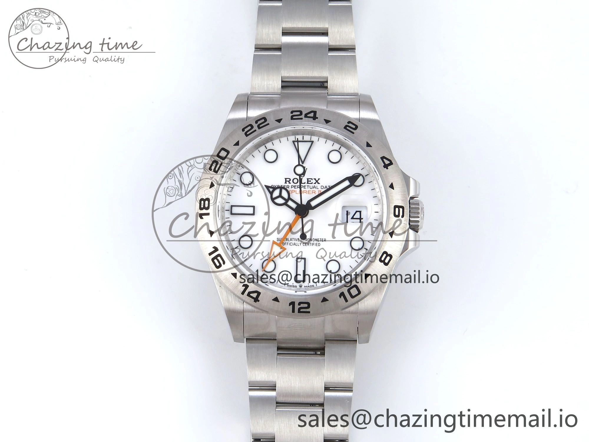 Explorer II 42mm 226570 904L SS QF 1:1 Best Edition White Dial on Bracelet SH3285-2 CHS ZipUp 902