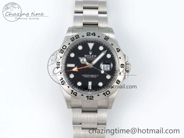 Explorer II 42mm 226570 Black 904L SS C+F 1:1 Best Edition Black Dial on Bracelet VR3285 CHS WrinkleFree 1704