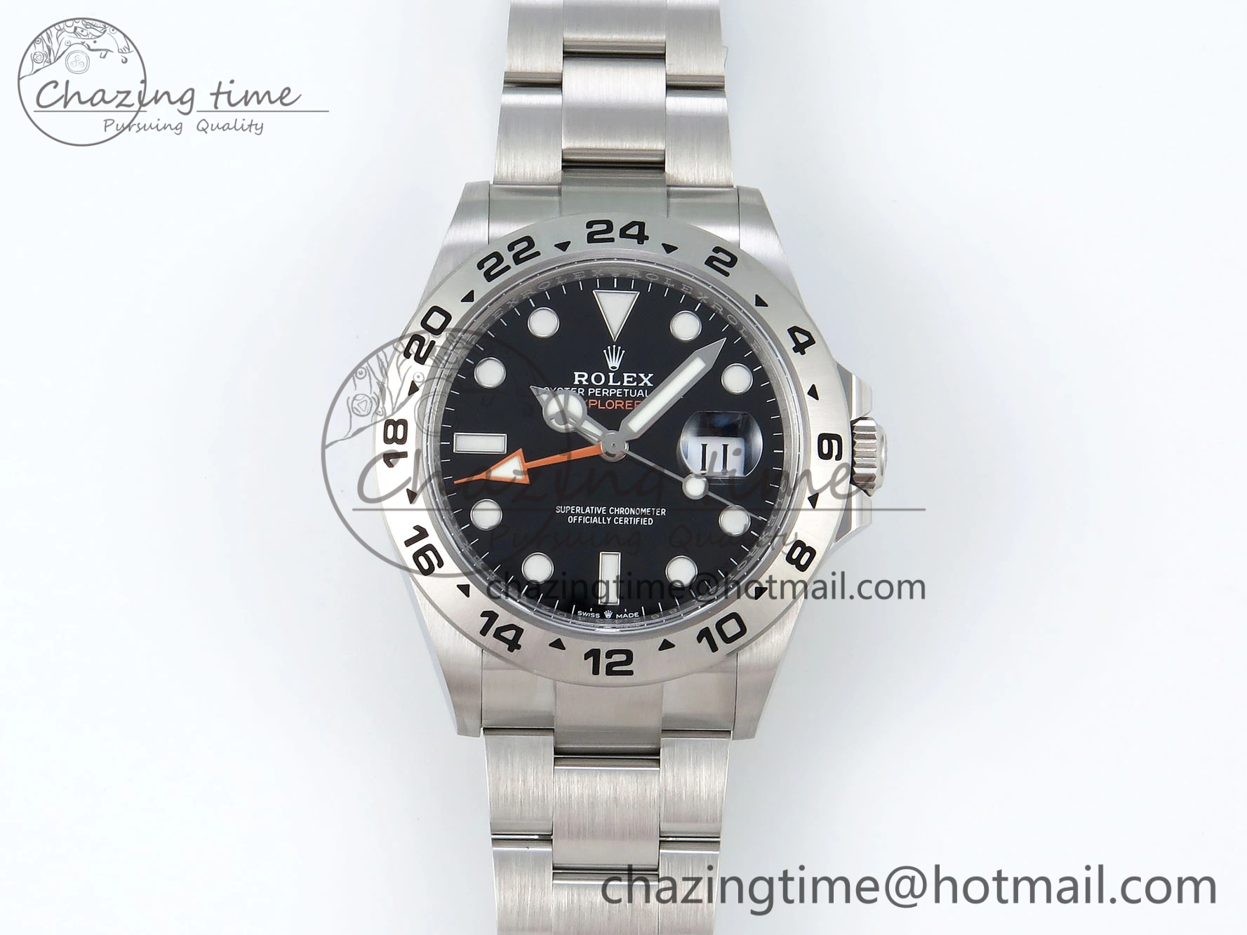 Explorer II 42mm 226570 Black 904L SS C+F 1:1 Best Edition Black Dial on Bracelet VR3285 CHS WrinkleFree 1704