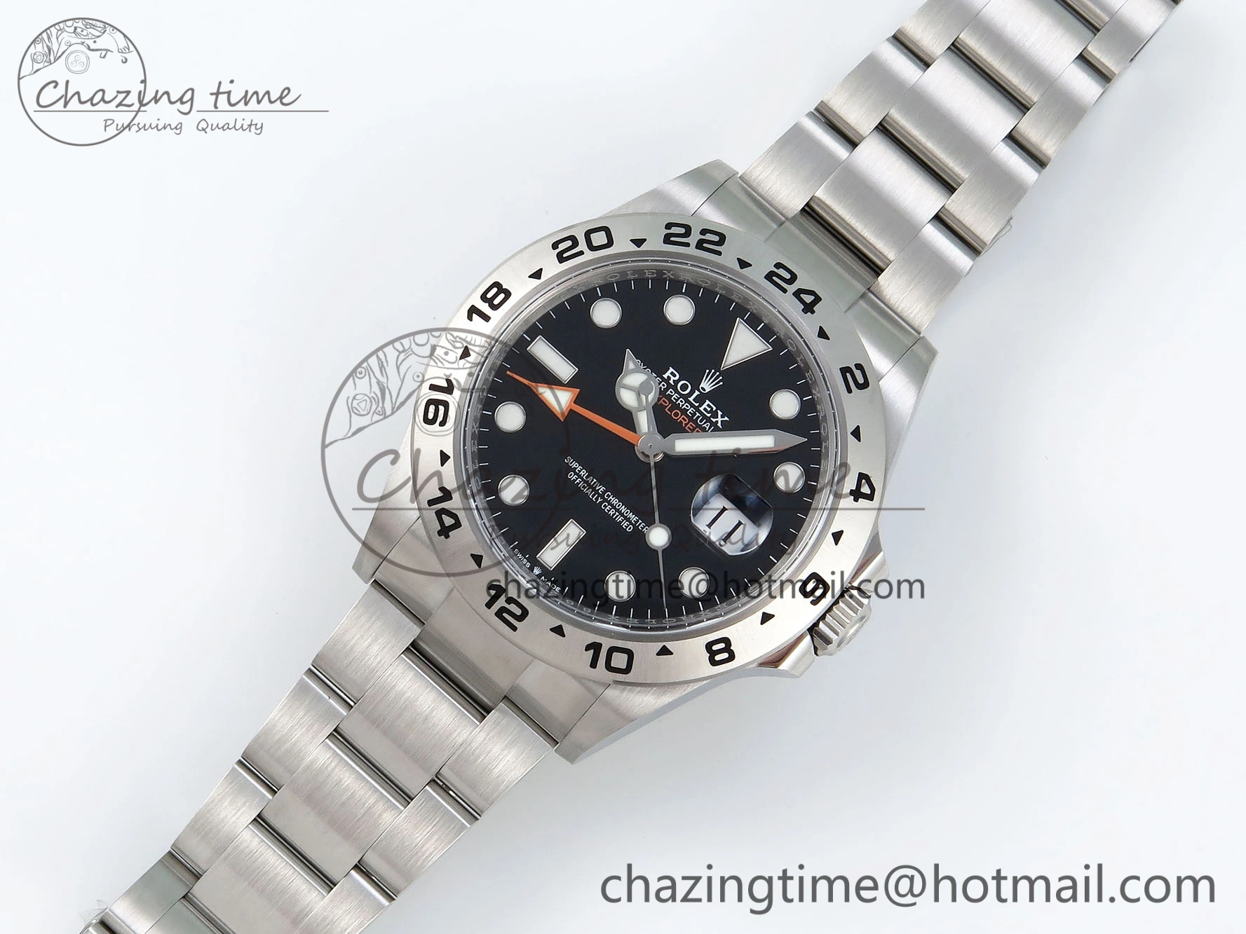 Explorer II 42mm 226570 Black 904L SS C+F 1:1 Best Edition Black Dial on Bracelet VR3285 CHS WrinkleFree 1704