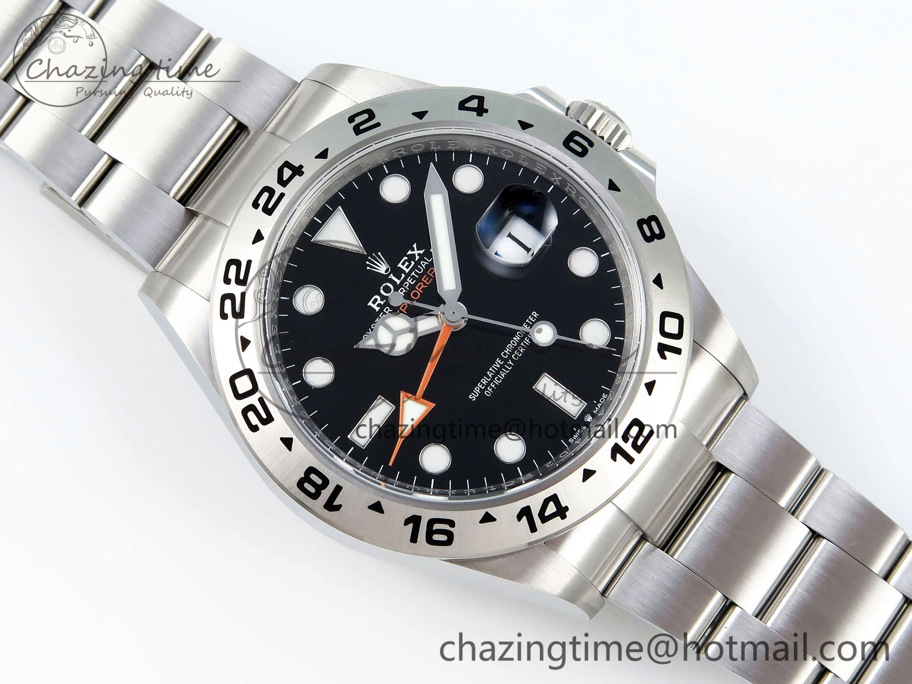 Explorer II 42mm 226570 Black 904L SS C+F 1:1 Best Edition Black Dial on Bracelet VR3285 CHS WrinkleFree 1704