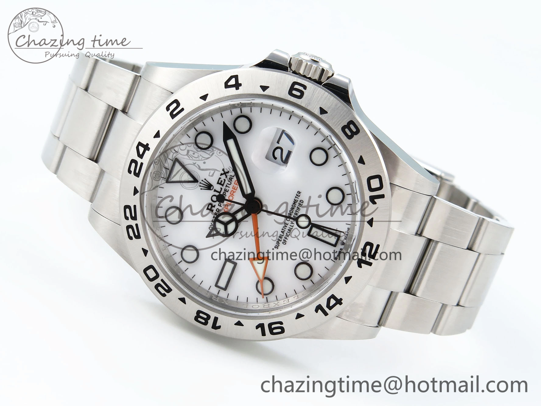 Explorer II 42mm 226570 Black 904L SS C+F 1:1 Best Edition White Dial on Bracelet VR3285 CHS SunProtective 1712