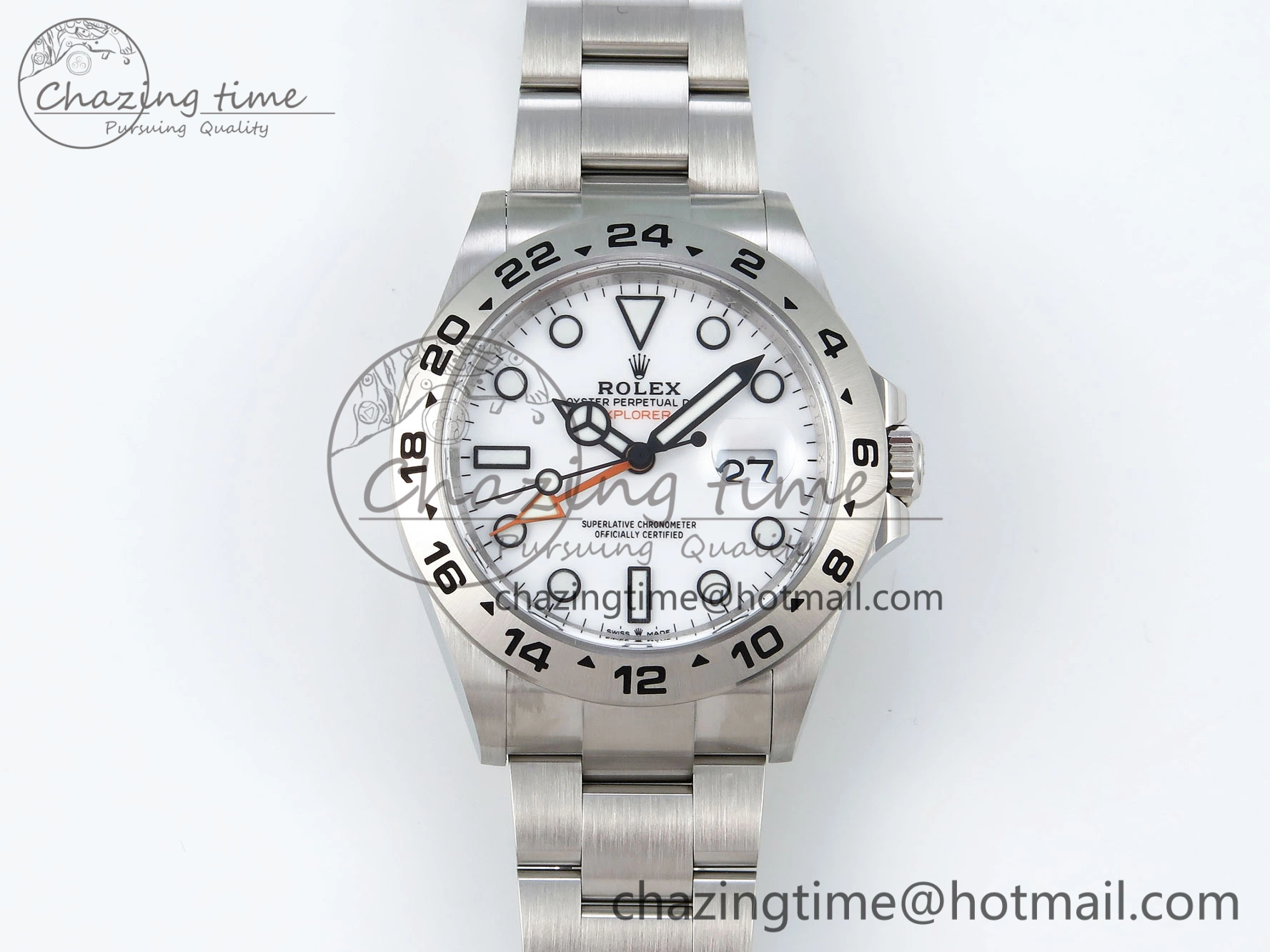 Explorer II 42mm 226570 Black 904L SS C+F 1:1 Best Edition White Dial on Bracelet VR3285 CHS SunProtective 1712