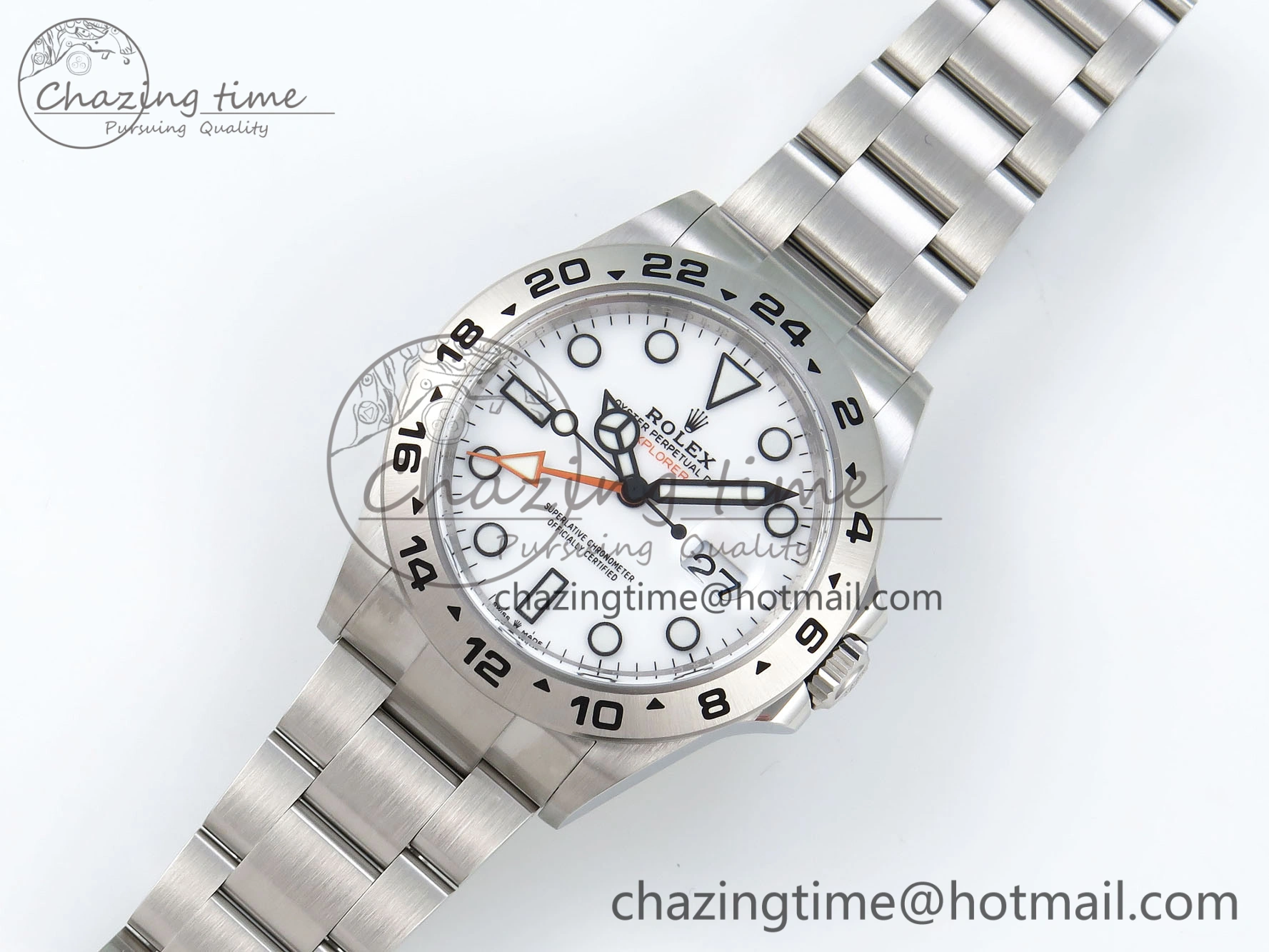 Explorer II 42mm 226570 Black 904L SS C+F 1:1 Best Edition White Dial on Bracelet VR3285 CHS SunProtective 1712