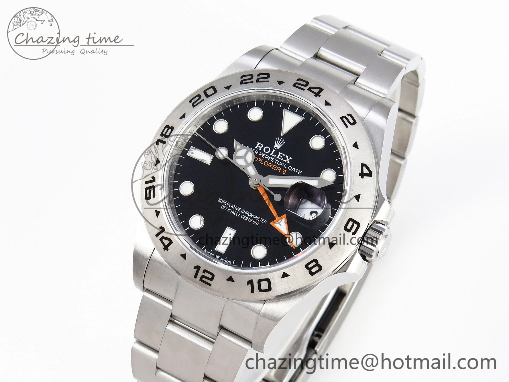 SportInspired Explorer II 42mm 226570 Black 904L SS GMF 1:1 Best Edition Black Dial on Bracelet VR3285 CHS 1903
