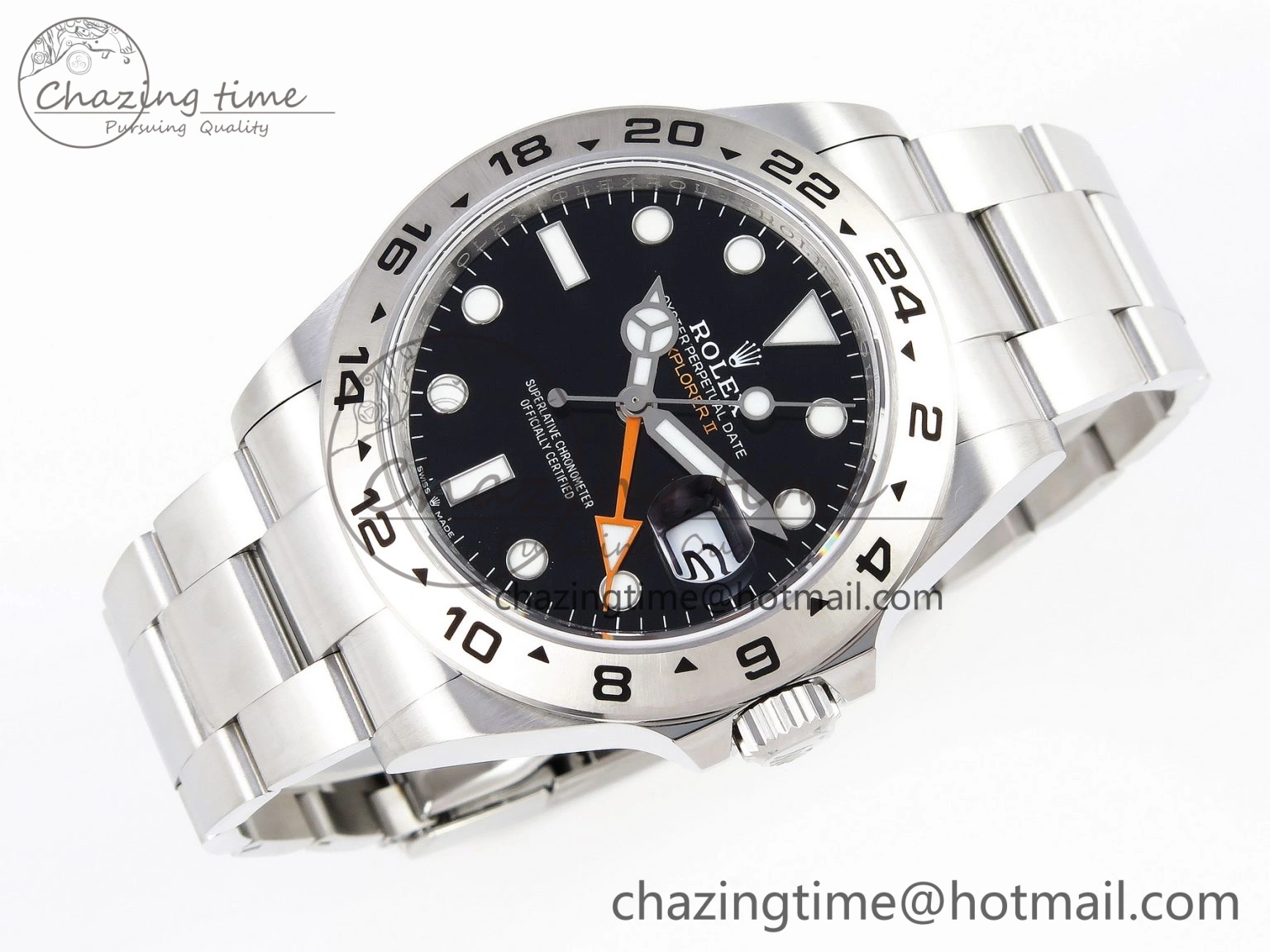 SportInspired Explorer II 42mm 226570 Black 904L SS GMF 1:1 Best Edition Black Dial on Bracelet VR3285 CHS 1903