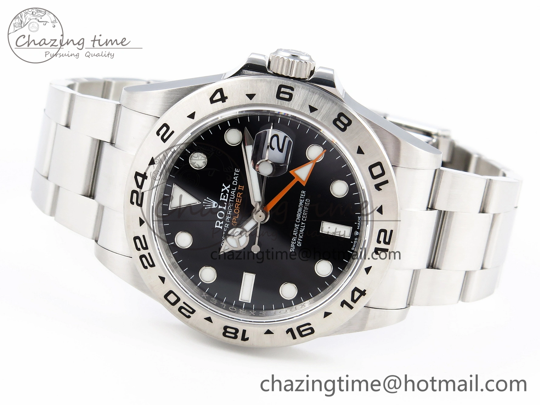 SportInspired Explorer II 42mm 226570 Black 904L SS GMF 1:1 Best Edition Black Dial on Bracelet VR3285 CHS 1903