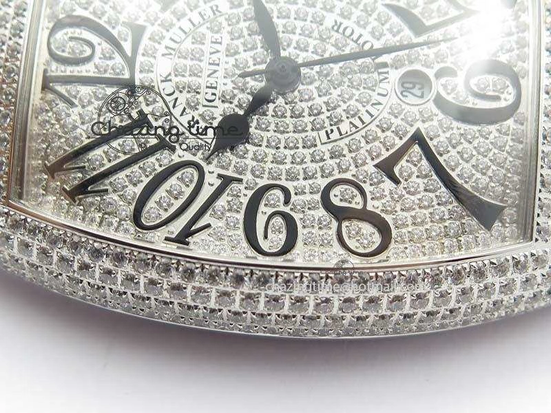 Functional FM SS Diamond Case Best Edition Diamond Dial On Black Leather Strap SEIKO NH05A 5037