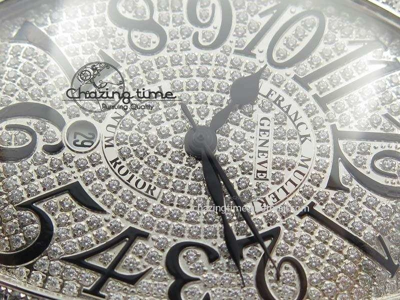 Functional FM SS Diamond Case Best Edition Diamond Dial On Black Leather Strap SEIKO NH05A 5037