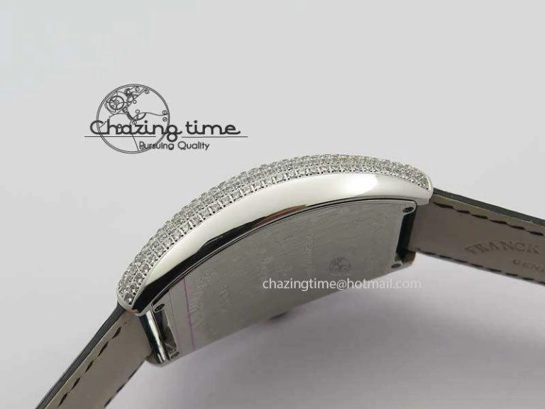 Functional FM SS Diamond Case Best Edition Diamond Dial On Black Leather Strap SEIKO NH05A 5037