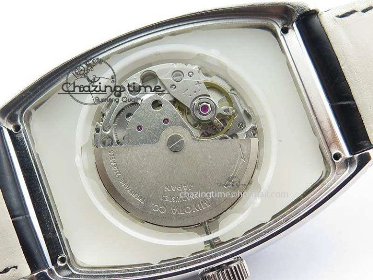 Functional FM SS Diamond Case Best Edition Diamond Dial On Black Leather Strap SEIKO NH05A 5037