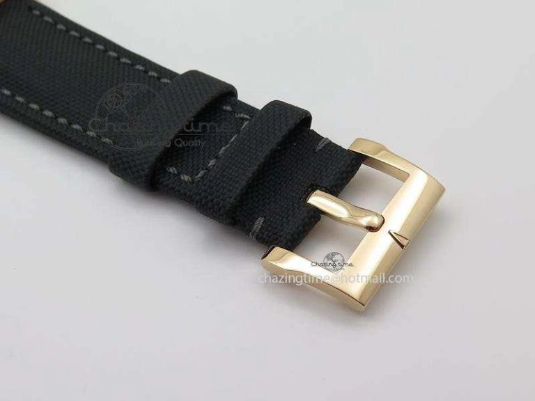 FlexibleFit Fifty Fathoms 1:1 Noob Best Edition RG Black Dial on Sail-canvas Strap A 5321