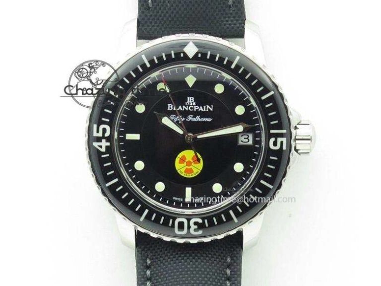 Fifty Fathoms 1:1 Noob Best Edition SS “No Radiation” Dial on Canvas Strap A Stylish 5322