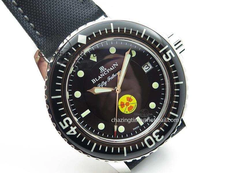 Fifty Fathoms 1:1 Noob Best Edition SS “No Radiation” Dial on Canvas Strap A Stylish 5322