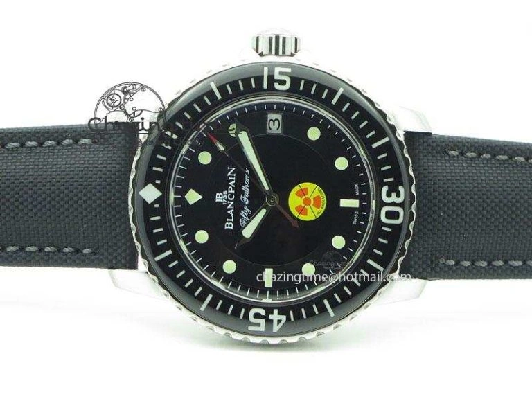 Fifty Fathoms 1:1 Noob Best Edition SS “No Radiation” Dial on Canvas Strap A Stylish 5322