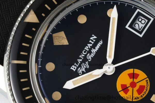 Fifty Fathoms 5008D No Rad SS 1:1 GSF Best Edition Black Dial on Black Rubber Strap A SportInspired 5265