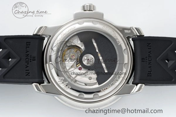 Fifty Fathoms 5008D No Rad SS 1:1 GSF Best Edition Black Dial on Black Rubber Strap A SportInspired 5265