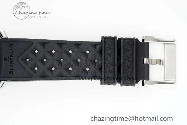 Fifty Fathoms 5008D No Rad SS 1:1 GSF Best Edition Black Dial on Black Rubber Strap A SportInspired 5265