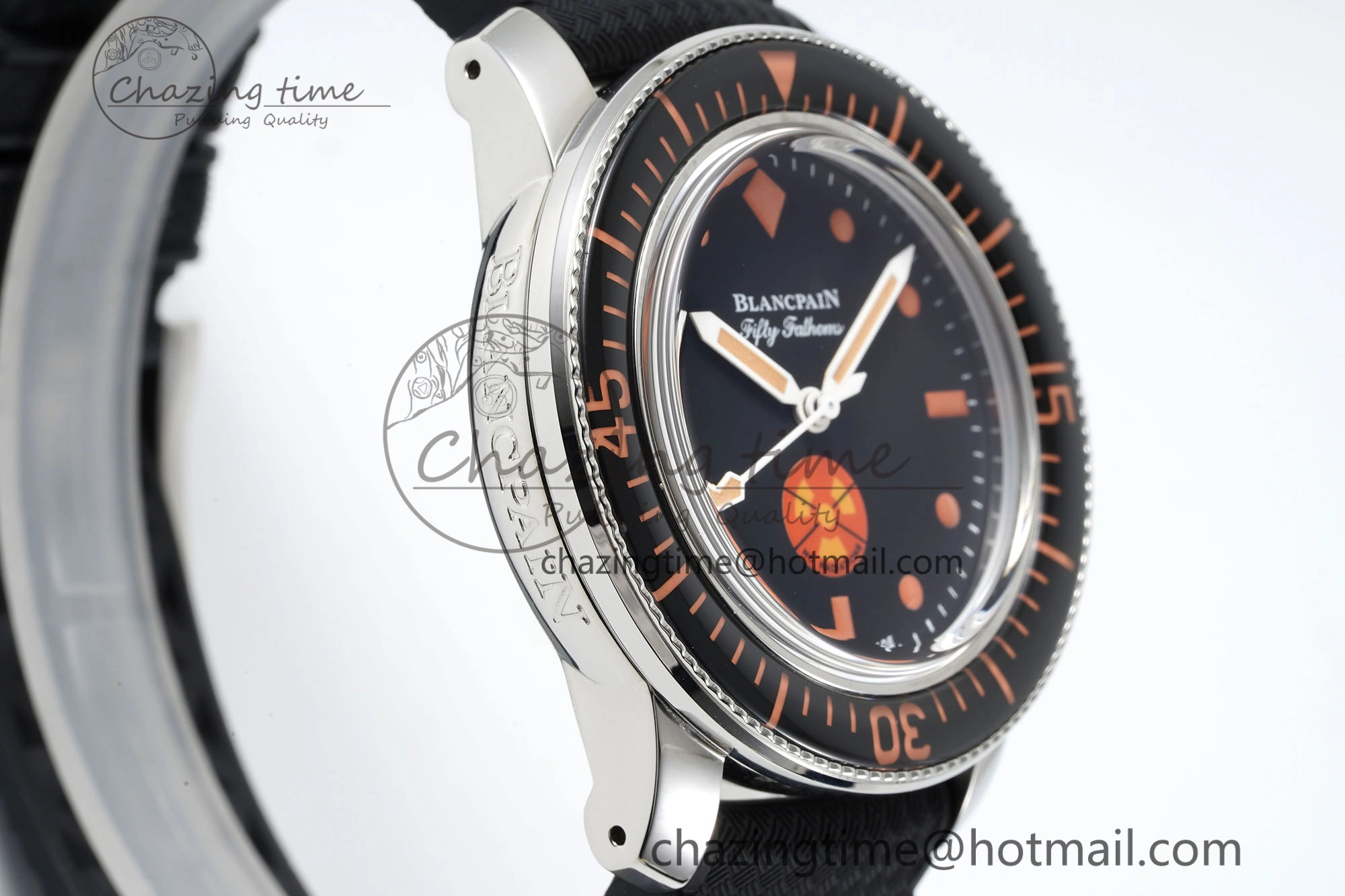 Fifty Fathoms 5008E No Rad Only Watch SS 1:1 GSF Best Edition Black Dial on Black Rubber Strap A Fashionable 5264