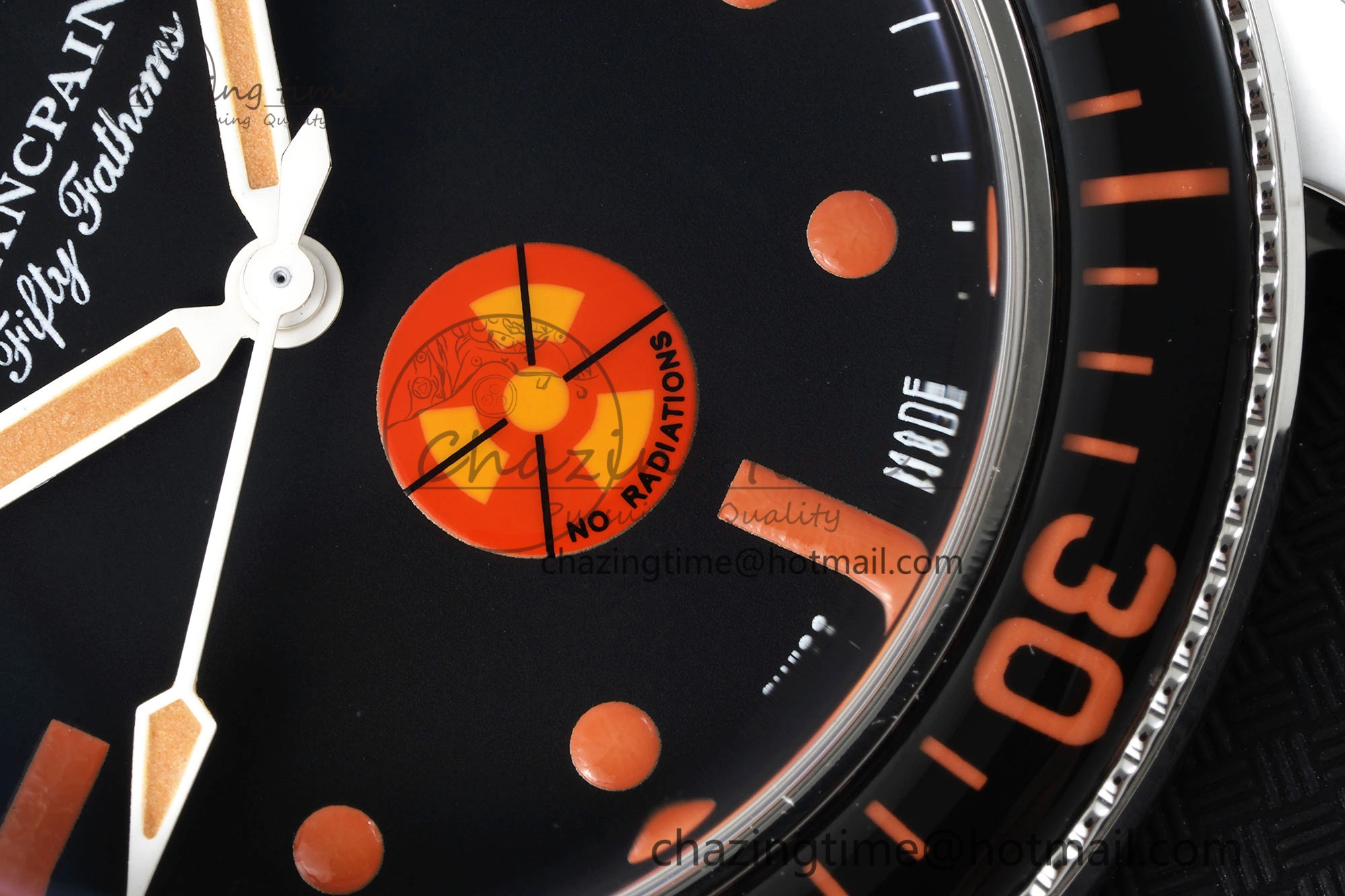 Fifty Fathoms 5008E No Rad Only Watch SS 1:1 GSF Best Edition Black Dial on Black Rubber Strap A Fashionable 5264