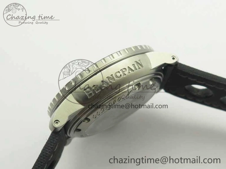 Fifty Fathoms 5015C SS Black ZF 1:1 Best Edition Black Dial On Nylon Strap A Popular 5292