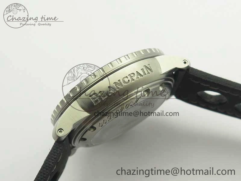 Fifty Fathoms 5015C SS Black ZF 1:1 Best Edition Black Dial On Nylon Strap A Popular 5292