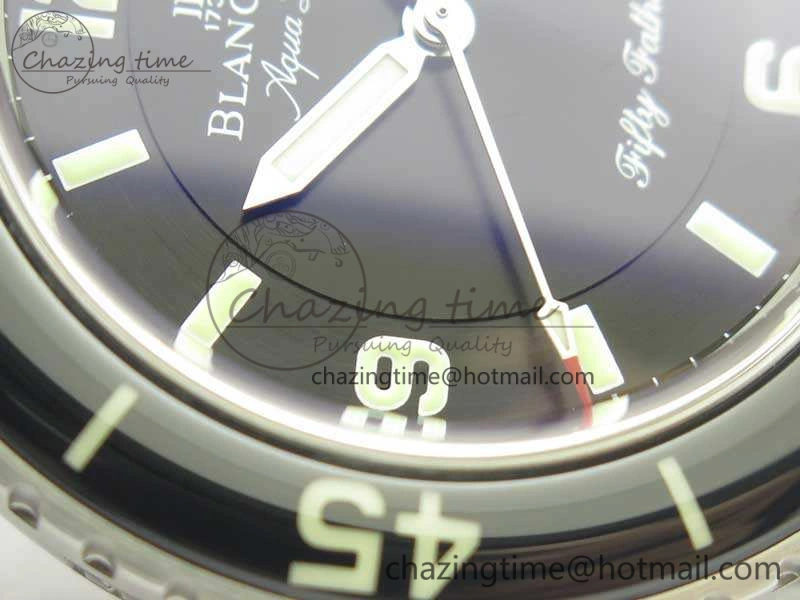 Fifty Fathoms 5015C SS Black ZF 1:1 Best Edition Black Dial On Nylon Strap A Popular 5292
