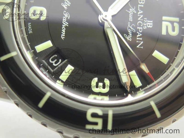 Fifty Fathoms 5015C SS Black ZF 1:1 Best Edition Black Dial On Nylon Strap A Popular 5292