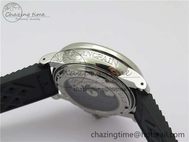 Sophisticated Fifty Fathoms Barakuda 5008B 40mm SS 1:1 ZF Best Edition Black Dial on Black Rubber Strap A 5267