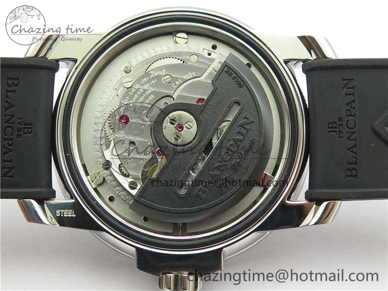 Sophisticated Fifty Fathoms Barakuda 5008B 40mm SS 1:1 ZF Best Edition Black Dial on Black Rubber Strap A 5267