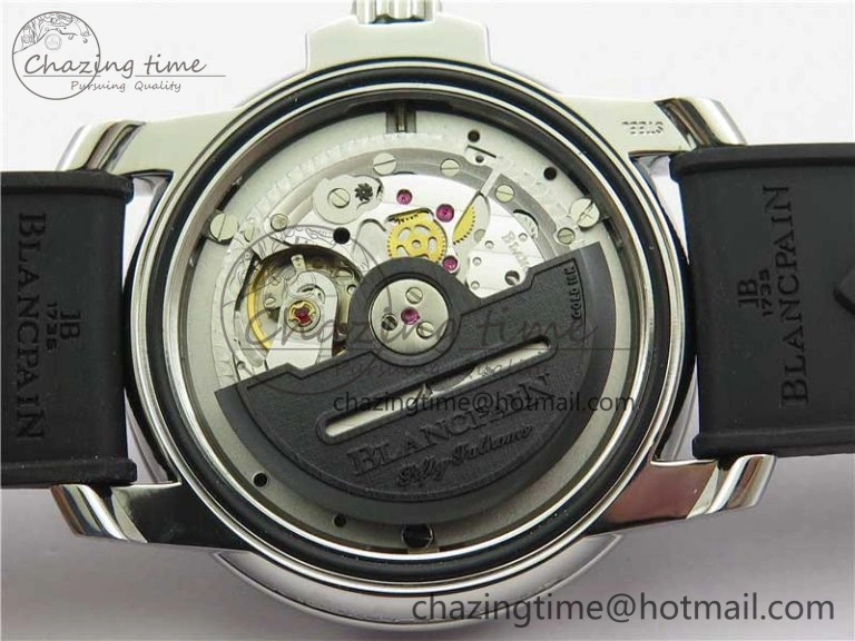 Sophisticated Fifty Fathoms Barakuda 5008B 40mm SS 1:1 ZF Best Edition Black Dial on Black Rubber Strap A 5267