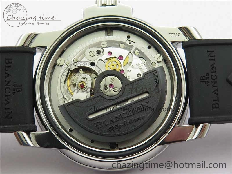 Sophisticated Fifty Fathoms Barakuda 5008B 40mm SS 1:1 ZF Best Edition Black Dial on Black Rubber Strap A 5267