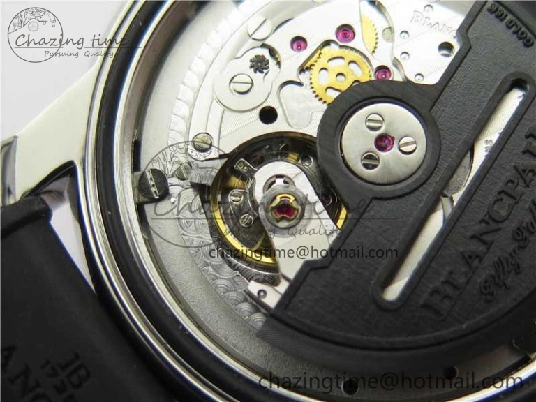 Sophisticated Fifty Fathoms Barakuda 5008B 40mm SS 1:1 ZF Best Edition Black Dial on Black Rubber Strap A 5267