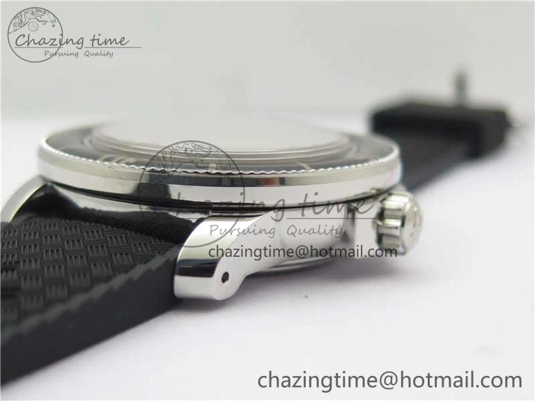 Sophisticated Fifty Fathoms Barakuda 5008B 40mm SS 1:1 ZF Best Edition Black Dial on Black Rubber Strap A 5267