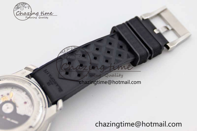 Fifty Fathoms Barakuda 5008B 40mm SS GSF 1:1 Best Edition Black Dial on Black Rubber Strap A Upgraded 5266