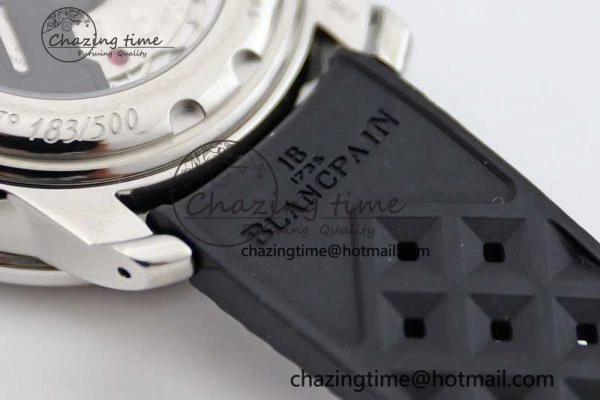 Fifty Fathoms Barakuda 5008B 40mm SS GSF 1:1 Best Edition Black Dial on Black Rubber Strap A Upgraded 5266