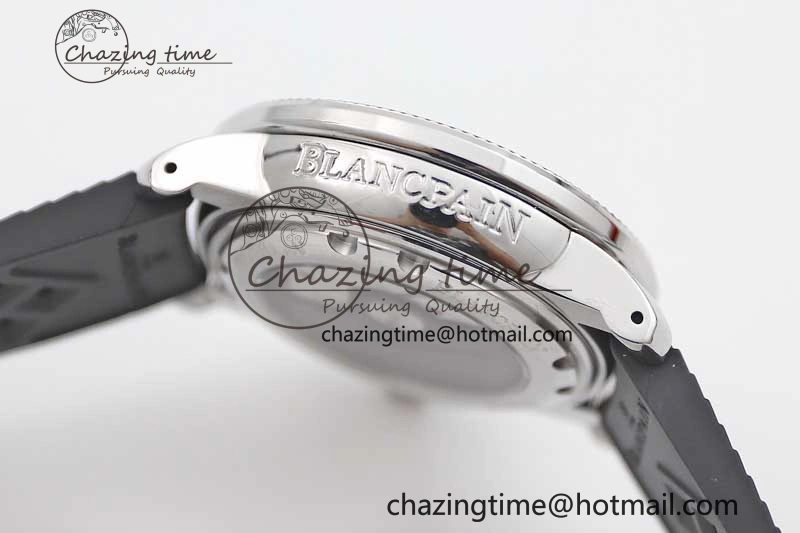 Fifty Fathoms Barakuda 5008B 40mm SS GSF 1:1 Best Edition Black Dial on Black Rubber Strap A Upgraded 5266
