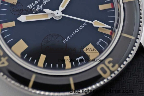 Fifty Fathoms Barakuda 5008B 40mm SS GSF 1:1 Best Edition Black Dial on Black Rubber Strap A Upgraded 5266