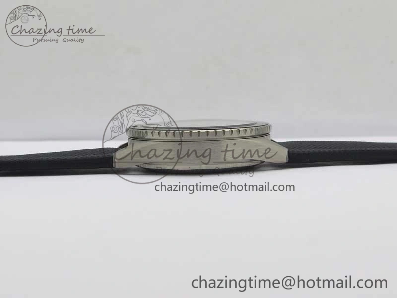 Fifty Fathoms Bathyscaphe 43mm SS GF 1:1 Best Edition Black Dial on Sail-canvas Strap A HighPerformance 5286
