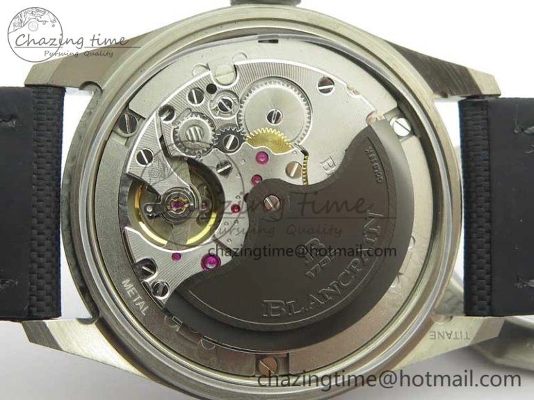 Fifty Fathoms Bathyscaphe 43mm SS GF 1:1 Best Edition Black Dial on Sail-canvas Strap A HighPerformance 5286